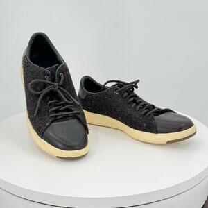 Cole Haan Mens Grandpro Tennis Brown Lightweight Wool Fashion Sneaker Shoes